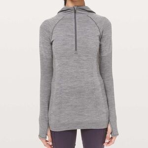 Lululemon Swiftly Wool 1/2 Zip Hoodie Gray Size 6